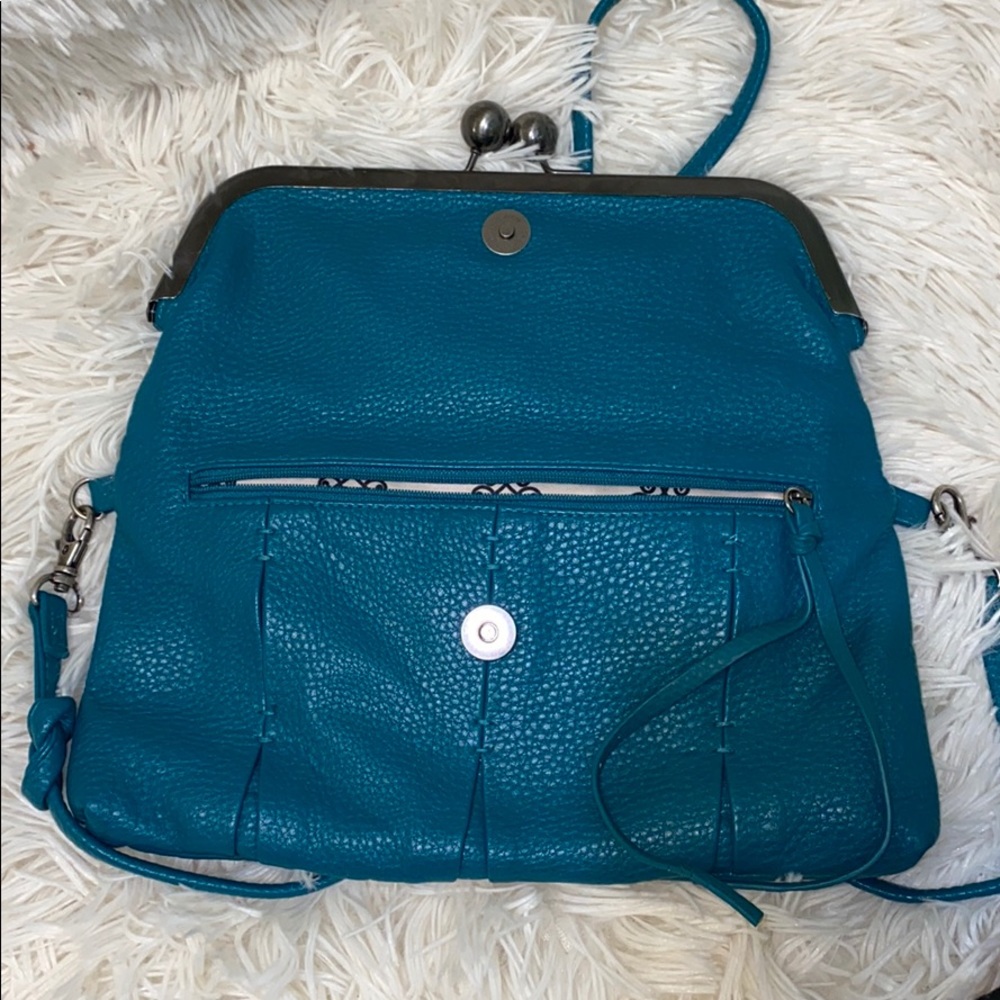 Jessica Simpson Python Print Foldover Crossbody - Picture 3 of 7
